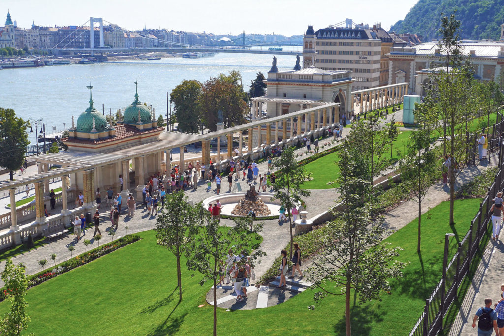 A view to Castle Garden Bazaar in Budapest