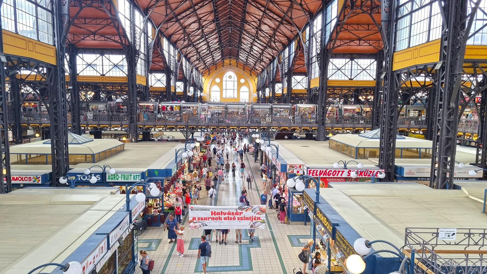 a view from second floor in central market hall