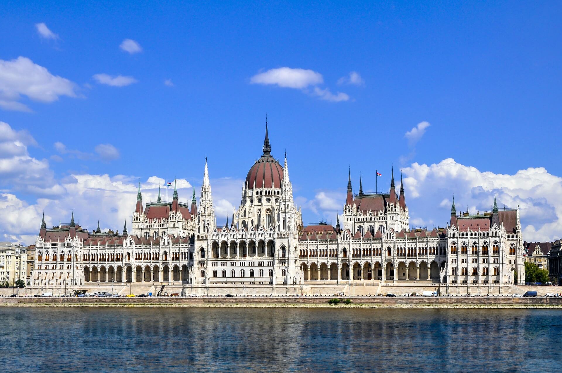 the building of the majestic parliament of Hungary which is located in the capital Budapest
