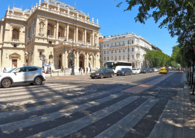 Andrássy út street view Avenue in Budapest, Hungary