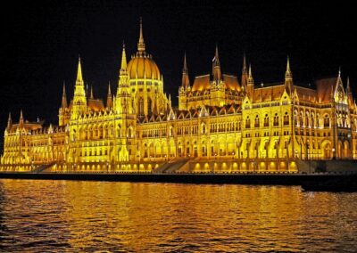 Budapest Hungarian Parliament Night Photo