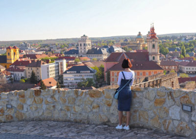 View of the city of Eger and its architecture