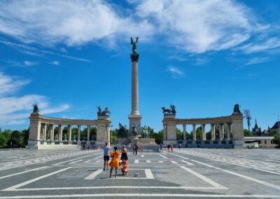 a look to Heroes Square in Budapest